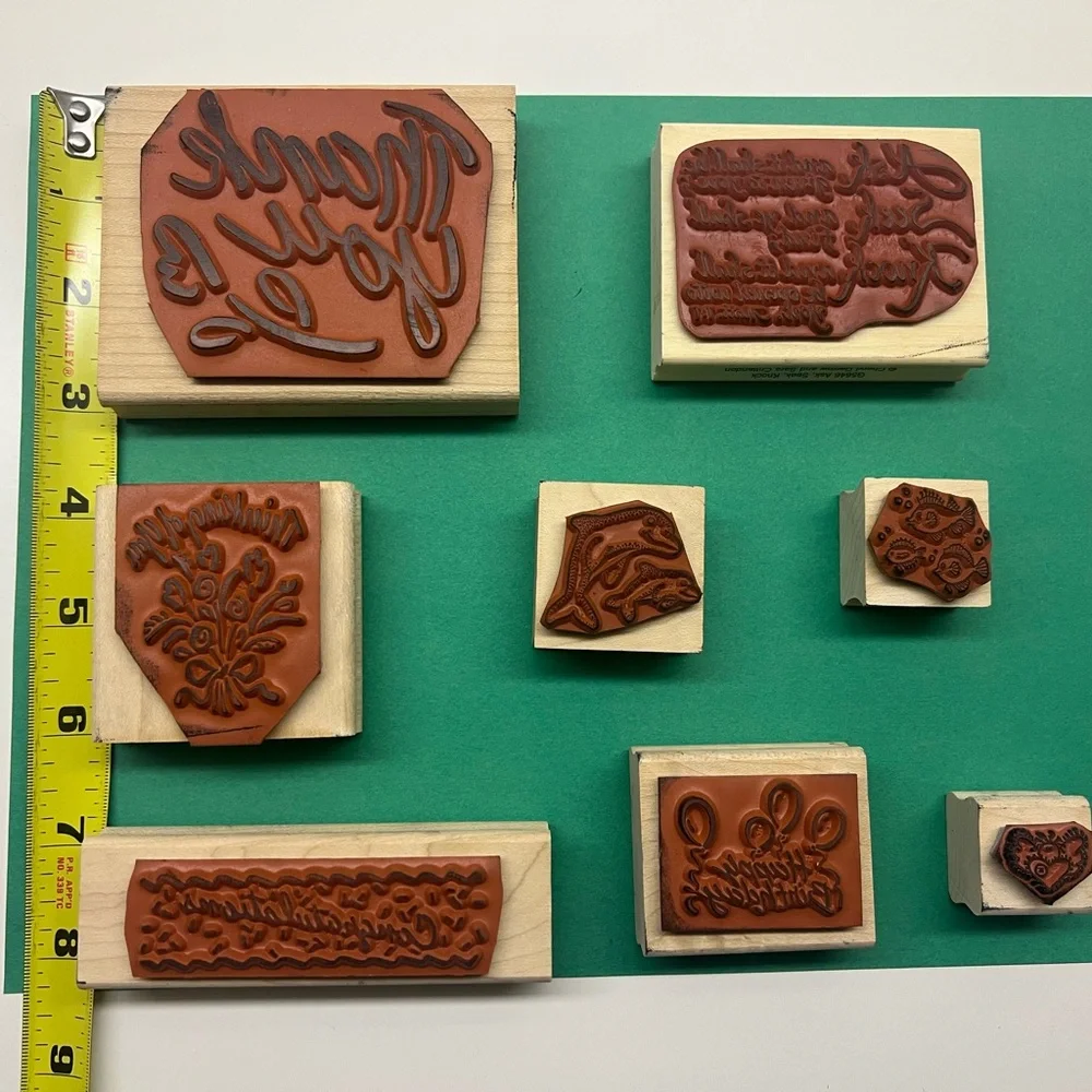 8 Ink Stamps for making Cards, etc